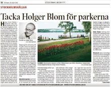 Tacka Holger Blom för parkerna