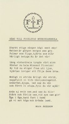 Sång till Fogelstad medborgarskola