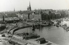 Slussen: Hamnstyrelsens arbeten på östra sidan vid Saltsjön
