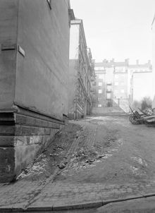 Lilla Gråbergsgatan. En nu igenlagd gata som gick genom kv. Berget