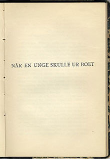 När en unge skulle ut ur boet / Maria Sandel
