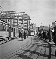 Spårvagnar vid Tegelbacken
