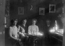 Strindberg på besök hos dottern Greta