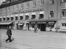 Tegelbacken,  hållplats för spårvagnar