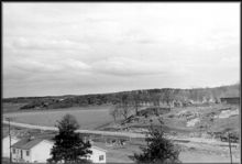 Utsikt mot söder och kvarteret Hammarbandet i Bällsta småstugeområde