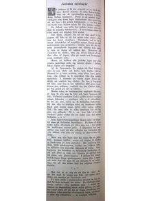 "Judiska spislagar" - text från Ny Illustrerad Tidning 1882 