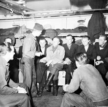 Baltiska flyktingar ombord på fartyg 1944