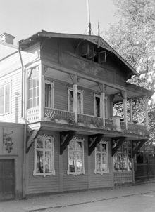 Djurgårdsslätten 78, fasaden på Lilla Hasselbacken