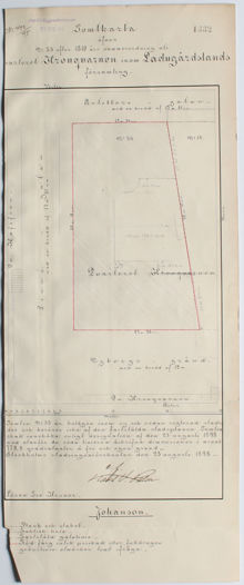 Underlag för bygglov år 1897, fastigheten Kronkvarnen 35