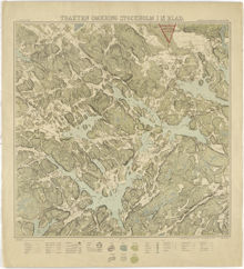 Trakten omkring Stockholm i 9 blad 1861 – kartblad 6 ”Södra bladet”, översett 1892