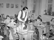 Tegnérgatan 44-46. Skolmognadsprov i Adolf Fredriks folkskola