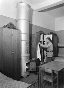 Logement i Svea Artilleriregemente. Dåvarande kv. Artilleristen, senare kv. Svea Artilleri