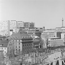 Kungsträdgården mot nordväst med höghusen i fonden