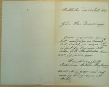 Johanna Matilda Hagtorn meddelar att hon inte kommer till besiktning då hon är bortrest. Brev till polisens prostitutionsavdelning, den 14 juli 1885