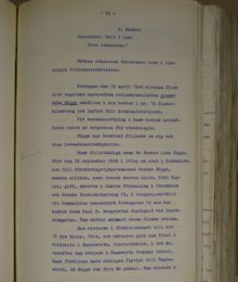 Förhör med Ernest John Biggs angående planerat sprängattentat i Oxelösunds hamn, 1940