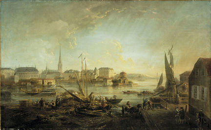 Utsikt mot Gamla stan och Riddarholmen 1780.