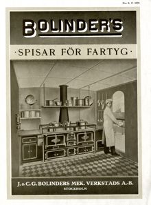 Framsida för katalog om spisar för fartyg