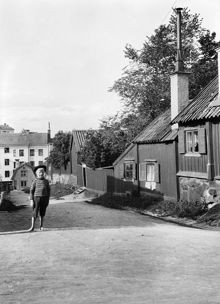 Skeppargränd norrut från Åsögatan.