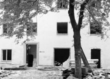 Mäster Samuelsgatan 47. Lantbruksakademiens byggnad under rivning