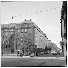 Hörnbild på fastigheten Brandvakten 6-7 norrut på Skeppargatan