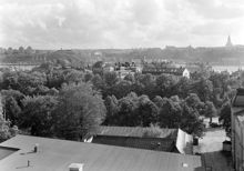 Utsikt från Solliden söderut över Alhambra mot Tegelviken