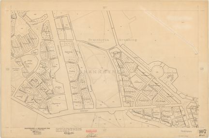 Bladet är ritat i tusch på papper som numera är gulnat