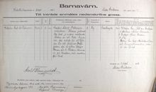 Inskrivning i Föreningen barnavärn - 1912