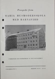 Maria husmodersskola – prospekt 1947