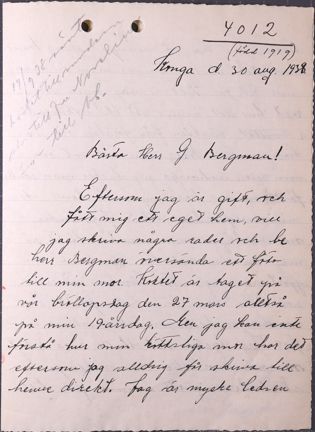 brev till Allmänna barnhuset