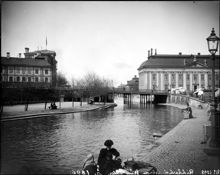 Riddarholmskanalen mot norr, Riddarholmsbron och Riddarhuset