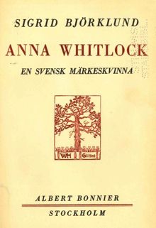 Anna Whitlock, en svensk märkeskvinna / Sigrid Björklund