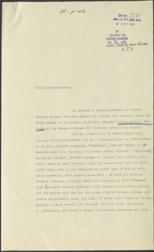 Tre stenklot flyttas tillbaka till gravhög i Skesta - rapport från år 1926