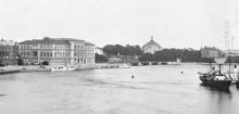 Vy från Strömparterren mot Nationalmuseum och Skeppsholmen