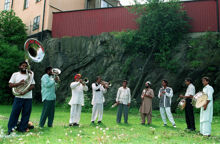 Orkester repeterar inför musikfestival på Djurgården