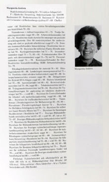 Margareta Andrén. Ledamot av stads-/kommunfullmäktige 1966-1976