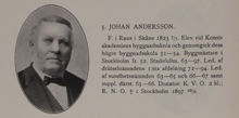 Johan Andersson. Ledamot av stadsfullmäktige 1863-1897 