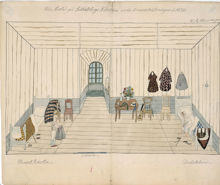 Min bostad på Sabbatsbergs Wärdshus, under brunnsdrickningens år 1856, kl. 3/4 till 6 på morgonen.
