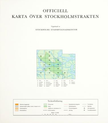Titel med orienteringsbild och teckenförklaring till karta