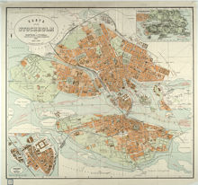 1908 års karta över Stockholm