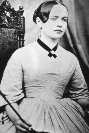 Svartvitt fotografi av Ulrika Eleonora Norling, August Strindbergs mor