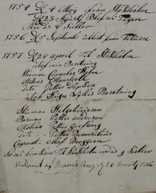 Marcus Berg meddelar Sjömanshuset om "när han blef fången" 1754