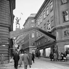 Västerlånggatan 2 - 4. Juldekoration och tillfällig utsmyckning