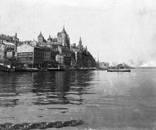 Vy från Järnvägsbron mot Mariaberget