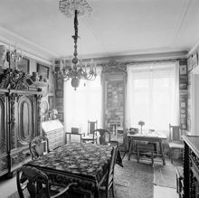 Västerlånggatan 55. Interiör från Thyra och Gustav Sjöbergs hem