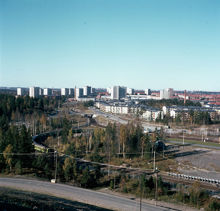 Utsikt från Högdalstoppen åt nordväst mot Högdalen