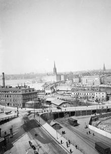 Utsikt från Stadsgården 12 mot Riddarholmen i nordväst