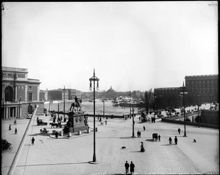 Utsikt från Hornska huset över Gustav Adolfs Torg och Norrbro