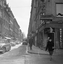 Drottninggatan sedd söderut från Vattugatan