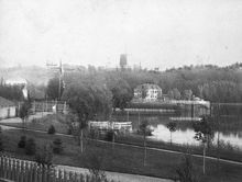 Sundsta gård vid Årstaviken sedd från Eriksdal