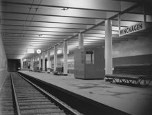 Station Ringvägen. Perrong sedd från norr